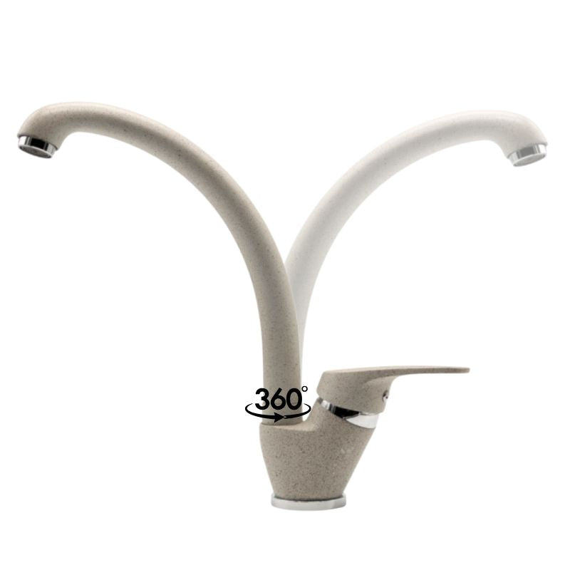 Ogomondo miscelatore oslo orientabile ottone colorato per lavello cucina *** finitura- avena 3, confezione 1