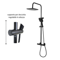 Colonna doccia attrezzata slot black termostatica 2 funzioni doccetta quadro *** confezione 1