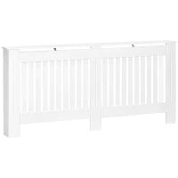 Copritermosifone a Doghe in MDF per Casa e Ufficio, 172x19x81 cm, Bianco