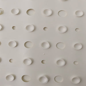 Ogomondo tappeto antiscivolo per doccia quadrato in gomma *** tinta bianco, confezione 1