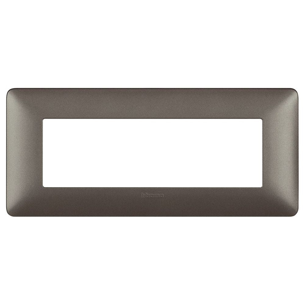 Bticino matix placca 6 posti tecnopolimero colorata am4806 *** colore iron grigio scuro, confezione 1