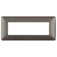 Bticino matix placca 6 posti tecnopolimero colorata am4806 *** colore iron grigio scuro, confezione 1