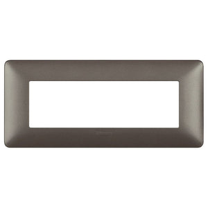 Bticino matix placca 6 posti tecnopolimero colorata am4806 *** colore iron grigio scuro, confezione 1