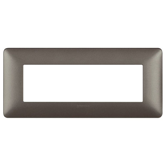 Bticino matix placca 6 posti tecnopolimero colorata am4806 *** colore iron grigio scuro, confezione 1