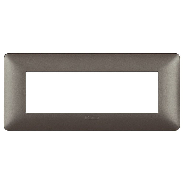 Bticino matix placca 6 posti tecnopolimero colorata am4806 *** colore iron grigio scuro, confezione 1