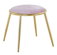 Sgabello Glam Emily Rosa Cm Ø 45X45 (Misura Gambe Cm 45)