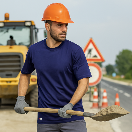 T-shirt zanzibar manica corta colore blu navy 100% cotone traspirante leggera *** misura extralarge - xl, confezione 1