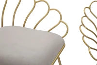 Sgabello Glam Flower Grigio Cm 57X52X94-56X48X72,50