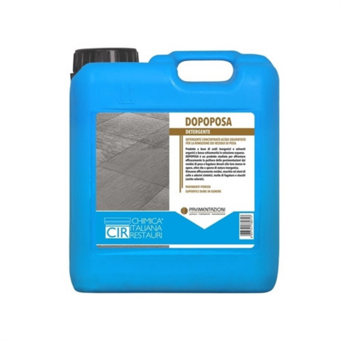 Detergente concentrato acido solventato rimuovere sporco residui dopo posa 5 lt