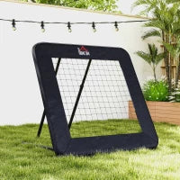 Rebounder Pieghevole e Regolabile da Esterno per Calcio, Baseball e Pallavolo, 128x118x108-120 cm, Nero