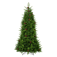 Waffle - Albero di Natale Tradizionale con Pigne in PE, PVC e PP Ø121x210H cm, 1193 Punte