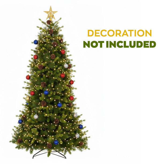 Waffle - Albero di Natale Tradizionale con Pigne in PE, PVC e PP Ø121x210H cm, 1193 Punte