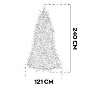 Waffle - Albero di Natale Tradizionale con Pigne in PE, PVC e PP Ø121x240H cm, 1391 Punte