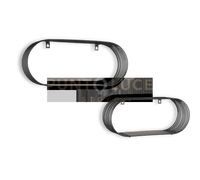 JOYCE SET DI 2 MENSOLE A MURO 43-38CM METALLO NERO