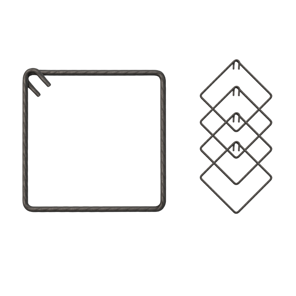 Staffe armatura ferro 45x45 cm strutture cemento disponibili diverse quantità *** pezzi 50, confezione 1