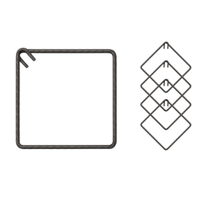 Staffe armatura ferro 45x45 cm strutture cemento disponibili diverse quantità *** pezzi 100, confezione 1