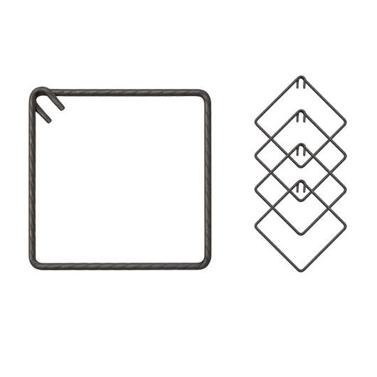 Staffe armatura ferro 45x45 cm strutture cemento disponibili diverse quantità *** pezzi 5, confezione 1