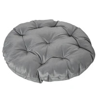 Poltrona Sedia Papasan Girevole a 360° con Cuscino Giardino Rattan 87 × 97 × 90cm Nero