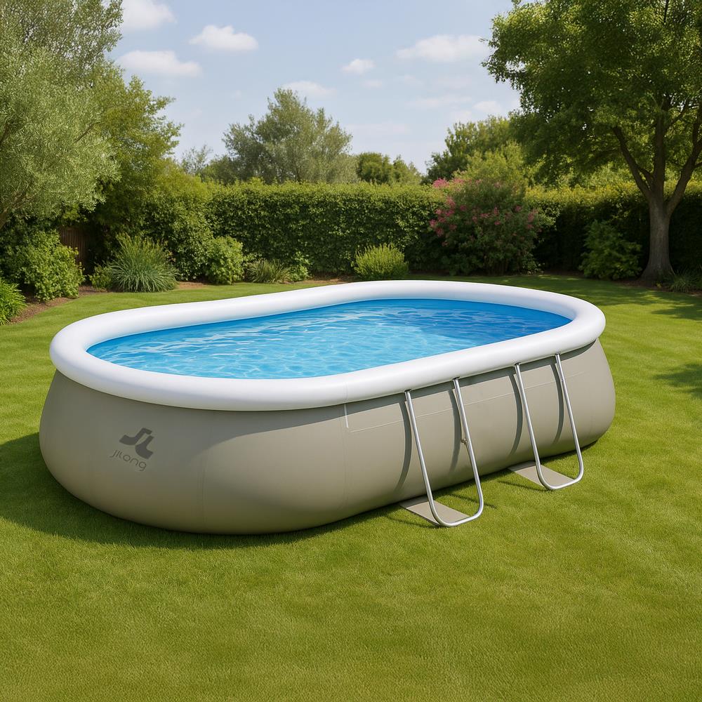 Piscina autoportante ovale 540x304x106cm con pompa filtro scaletta e telo