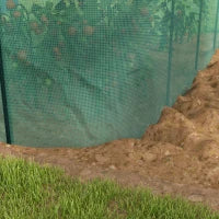 Serra per Piante a Rete 3x1x1.5m con Porta a Cerniera e Picchetti a Terra, Verde