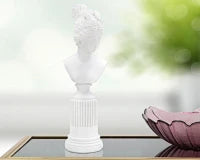 Scultura Statua Woman C/Piedistallo cm 11X10,5X35,5