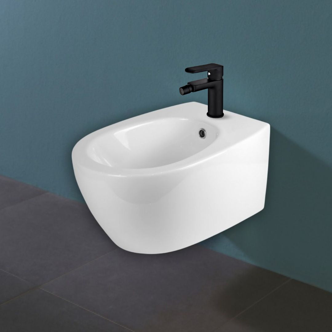 Miscelatore rubinetto puma per bidet in ottone colore nero opaco con piletta *** confezione 1