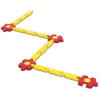 Struttura di Equilibrio per Bambini, personalizzabile, in Plastica, con parti flessibili, Giallo e Rosso