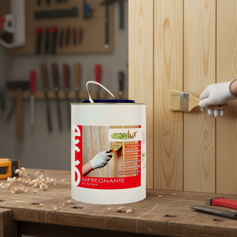 Ecolux impregnante fondo protettivo acrilico incolore trasparente per legno *** formato 2.5 lt, confezione 1