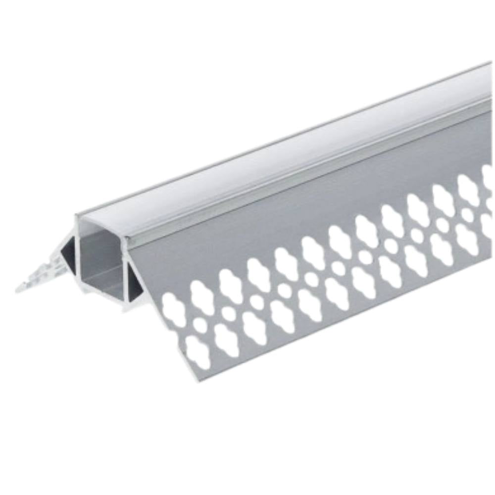 Profilo alluminio integrato optonica 5165 per strisce led 2m grigio