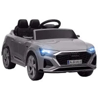Outsunny Auto Elettrica per Bambini con Licenza Audi Q8 e-tron Sportback 12V Telecomando, Luci, Musica, Clacson, 3-6 Anni, Grigio