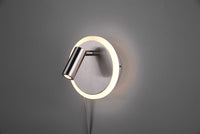 JORDAN APPLIQUE LED ACCIAIO DOPPIA ILLUMINAZIONE CON ACCENSIONE SEPARATA D. 1CM