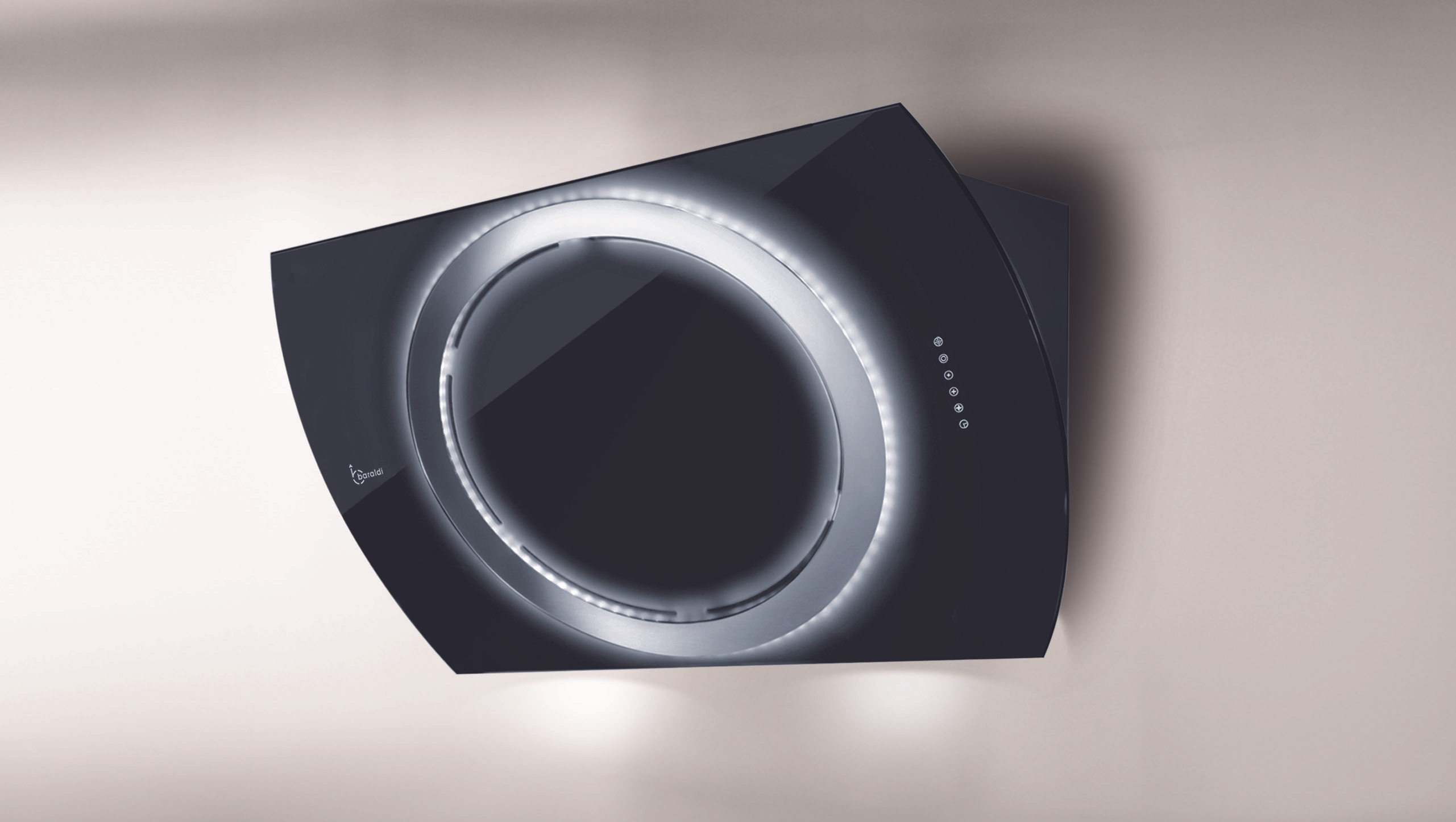 CAPPA NIMA cm 90 - vetro Nero - 800 m3/h