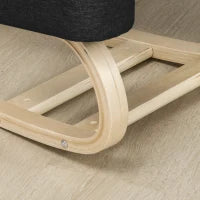 Sedia Inginocchiatoio Ergonomica in Legno di Betulla con Cuscino, 51x69x58 cm, Nero