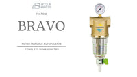 Filtro manuale Bravo con manometro da 3/4" ft312 Acqua Brevetti