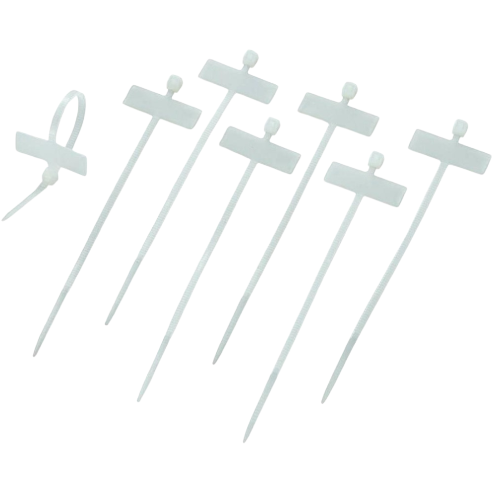 Elematic fascette con targhetta esterna per cablaggio confezione da 100 pezzi *** dimensioni 2,5 x 210 millimetri, co...