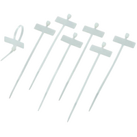 Elematic fascette con targhetta esterna per cablaggio confezione da 100 pezzi *** dimensioni 2,5 x 210 millimetri, co...