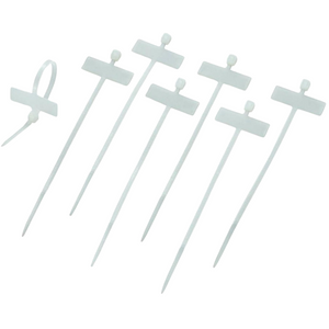 Elematic fascette con targhetta esterna per cablaggio confezione da 100 pezzi *** dimensioni 2,5 x 210 millimetri, co...