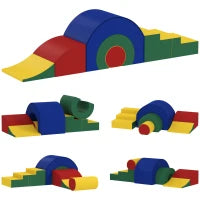 Set 5 Blocchi di Costruzioni Morbide per Bambini per Casa e Scuola, 181x39x29 cm, Multicolore
