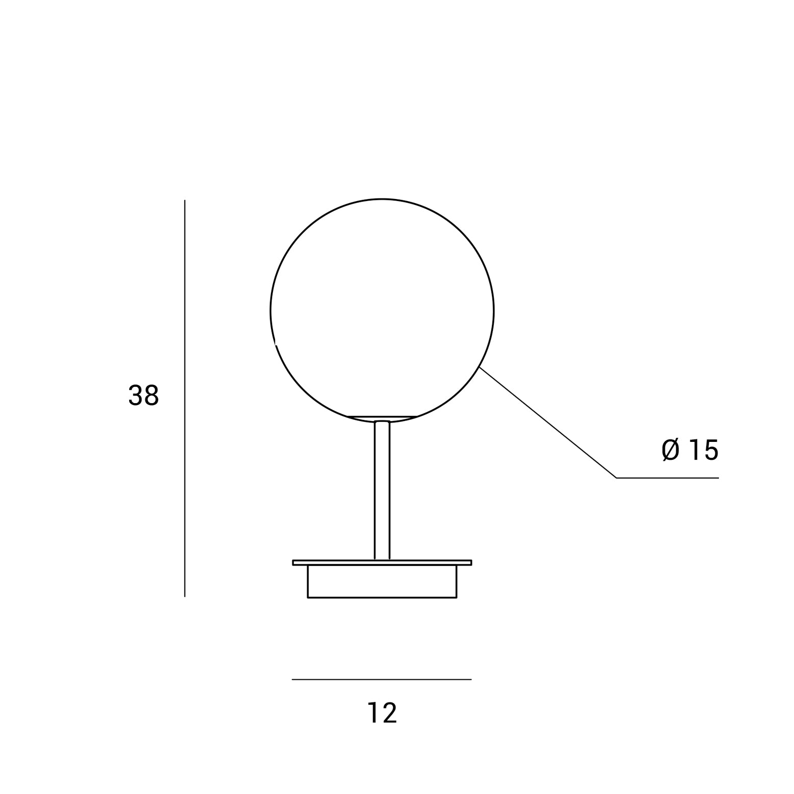 JUGEN BLACK LAMPADA DA TAVOLO VETRO BIANCO MONTATURA NERA ATTACCO E27 CON DIMMER