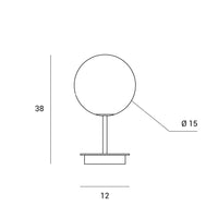 JUGEN BLACK LAMPADA DA TAVOLO VETRO BIANCO MONTATURA NERA ATTACCO E27 CON DIMMER