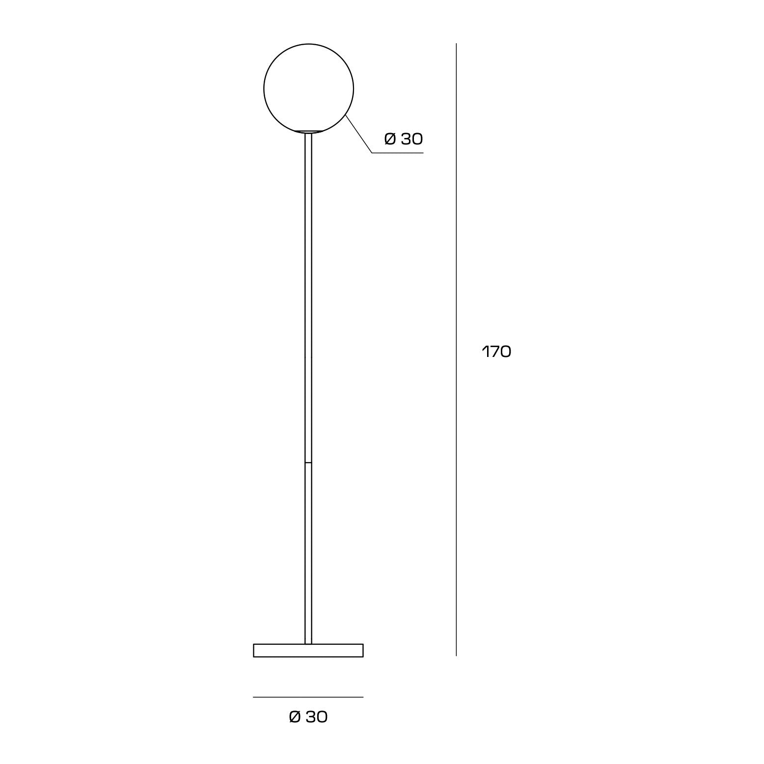 JUGEN BLACK LAMPADA DA TERRA 1 LUCE METALLO NERO ATTACCO E27 DIMMERABILE