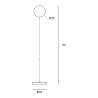 JUGEN BLACK LAMPADA DA TERRA 1 LUCE METALLO NERO ATTACCO E27 DIMMERABILE