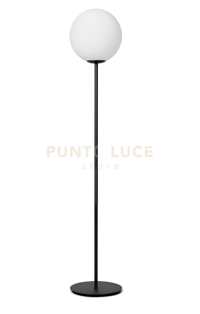 JUGEN BLACK LAMPADA DA TERRA 1 LUCE METALLO NERO ATTACCO E27 DIMMERABILE