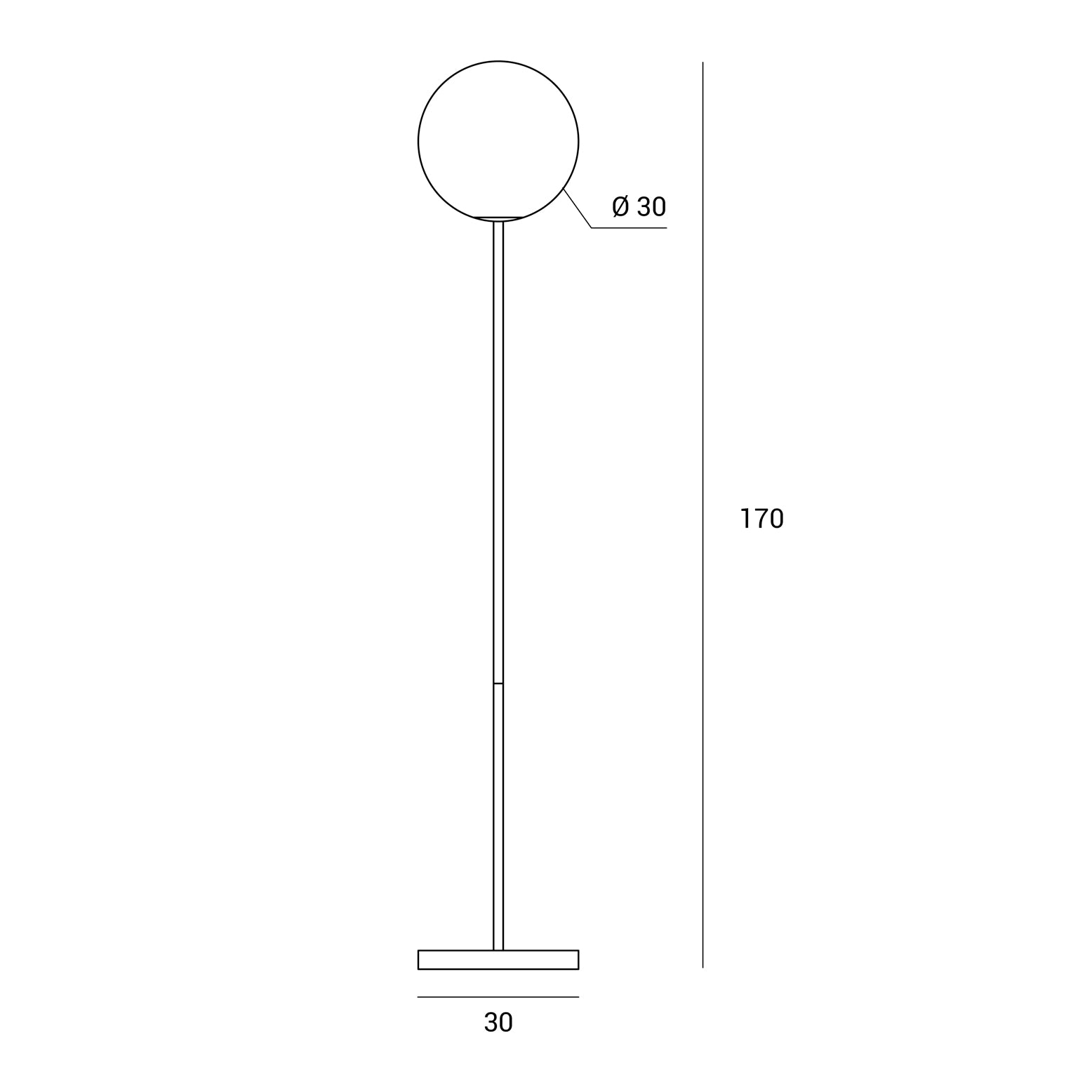 JUGEN BLACK LAMPADA DA TERRA 1 LUCE METALLO NERO ATTACCO E27 DIMMERABILE