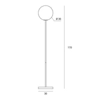 JUGEN BLACK LAMPADA DA TERRA 1 LUCE METALLO NERO ATTACCO E27 DIMMERABILE