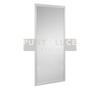JULE SPECCHIO DA PARETE CORNICE ALLUMINIO ARGENTO INSTALLABILE VERTICALMENTE ED ORIZZONTALMENTE 70X170CM