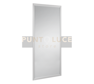 JULE SPECCHIO DA PARETE CORNICE ALLUMINIO ARGENTO INSTALLABILE VERTICALMENTE ED ORIZZONTALMENTE 70X170CM