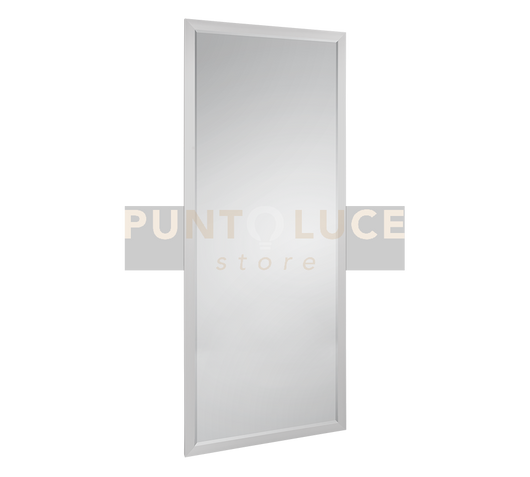 JULE SPECCHIO DA PARETE CORNICE ALLUMINIO ARGENTO INSTALLABILE VERTICALMENTE ED ORIZZONTALMENTE 70X170CM
