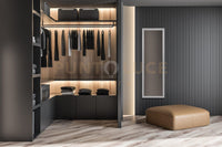 JULIETTE SPECCHIO DA PARETE CORNICE ALLUMINIO ARGENTO INSTALLABILE VERTICALMENTE ED ORIZZONTALMENTE 50X150CM