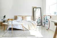 JULE SPECCHIO DA PARETE CORNICE ALLUMINIO NERA INSTALLABILE VERTICALMENTE ED ORIZZONTALMENTE 70X170CM